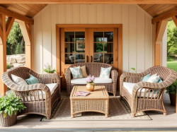 Плетеная мебель для дачи: уютный уголок на свежем воздухе, который хочется беречь